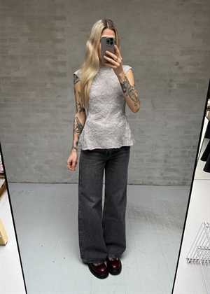 Asyma Mesh sleeveless top Gray Violet ROTATE By Birger Christensen 